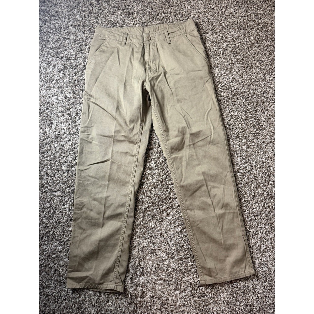 Patagonia Worn Wear Men's Brown Canvas Straight Leg Flat Front Pockets 32